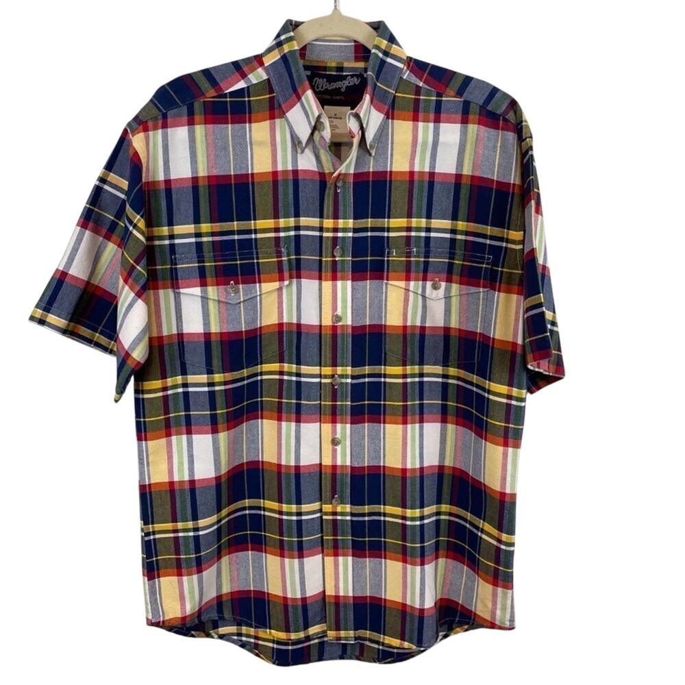Wrangler Plaid Western Shirt SZ Medium